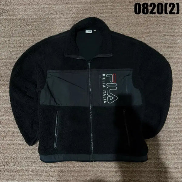 [BUNJANG] Fila Fleece Jacket Black M / 휠라 플리스 자켓 블랙 m