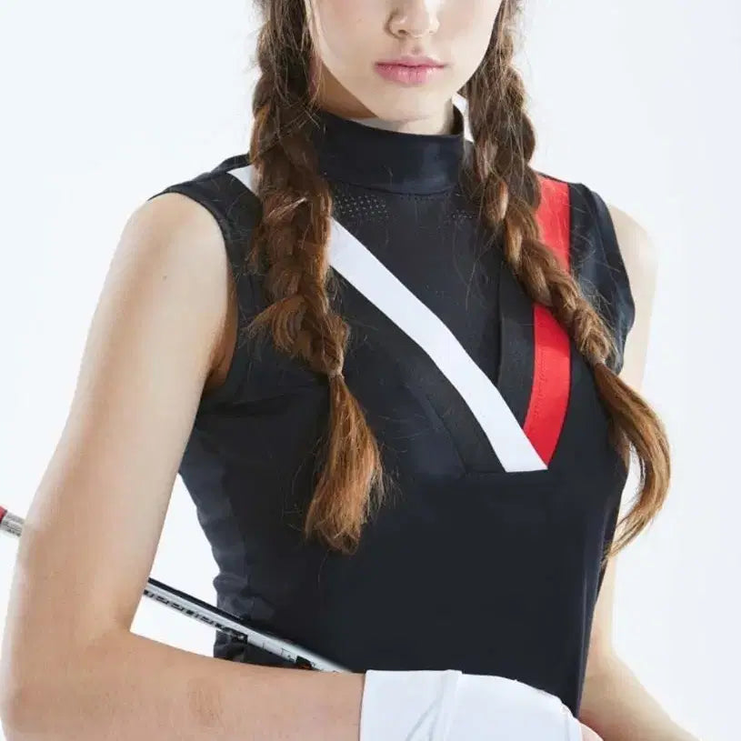 [BUNJANG] Nevermind Golf Sleeveless Top Black S / 골프 여성 새상품 나시티~s