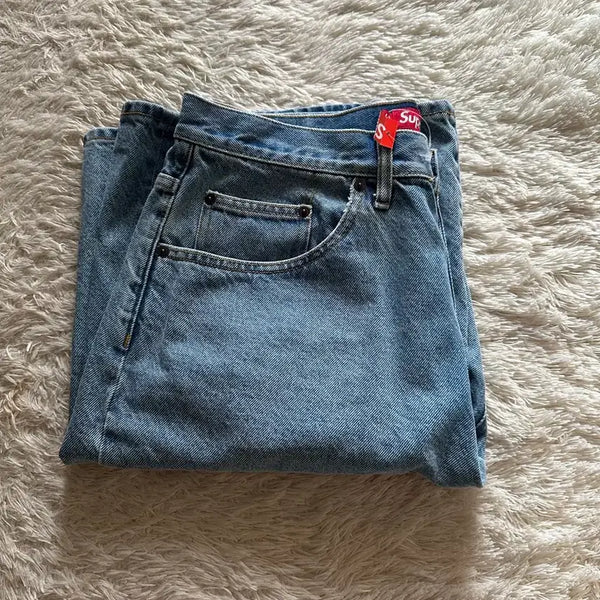 [BUNJANG] Supreme Baggy Denim Shorts Washed Indigo / [32]슈프림 배기 데님 쇼츠 워시드 인디고-25SS