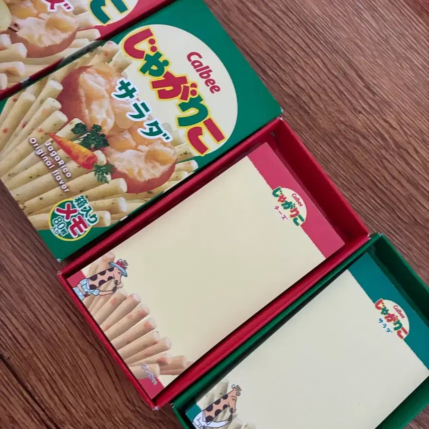 [BUNJANG] Calbee Jagarico Memo Pad Set / 일본정품 자가리코 메모지 일괄