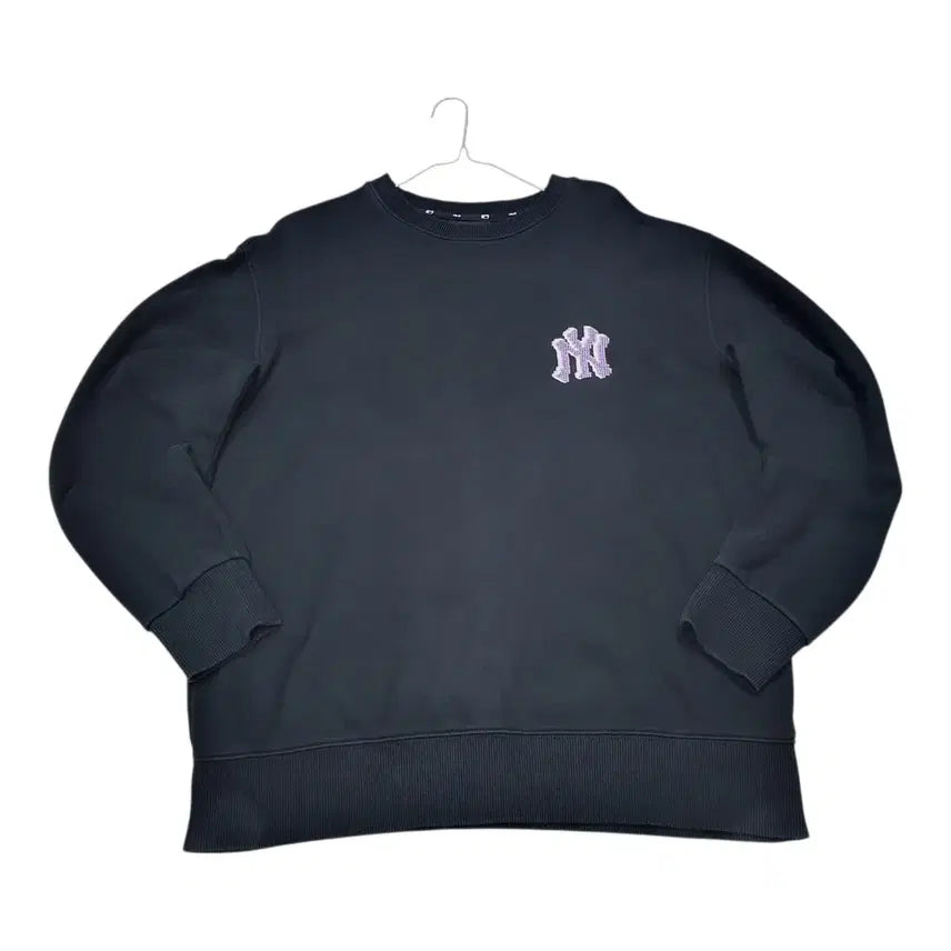 [BUNJANG] MLB Pixel Logo Oversized Black Sweatshirt 90 / <만원빈티지> MLB 픽셀 로고 오버핏 블랙 맨투맨 90