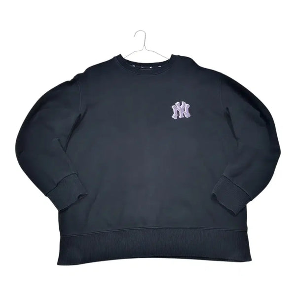 [BUNJANG] MLB Pixel Logo Oversized Black Sweatshirt 90 / <만원빈티지> MLB 픽셀 로고 오버핏 블랙 맨투맨 90