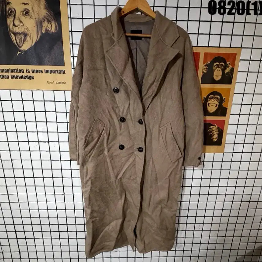 [BUNJANG] Click N Funny Beige Double-Button Long Coat / 클릭앤퍼니 코트 0820