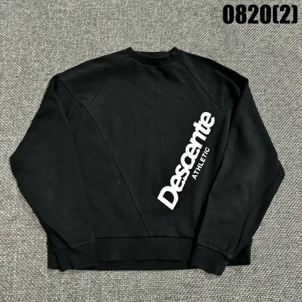[BUNJANG] Descente Athletic Sweatshirt Black S / 데상트 애슬레틱 맨투맨 블랙 s