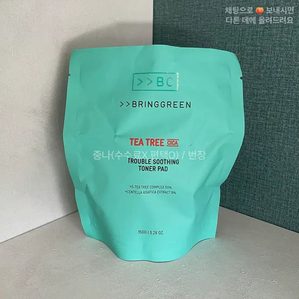 [BUNJANG] Bring Green Tea Tree Cicass soothing Toner Pad Refill 90 Count (150g) / 미개봉| 브링그린 티트리 시카 트러블 수딩 토너 패드 리필 90매(150g)