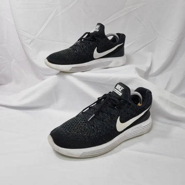 [BUNJANG] Nike LunaRacer+ 2 Black Flyknit Sneakers / 두하빈티지 275 나이키 루나에픽 로우 플라이니트 2 블랙 스니커즈