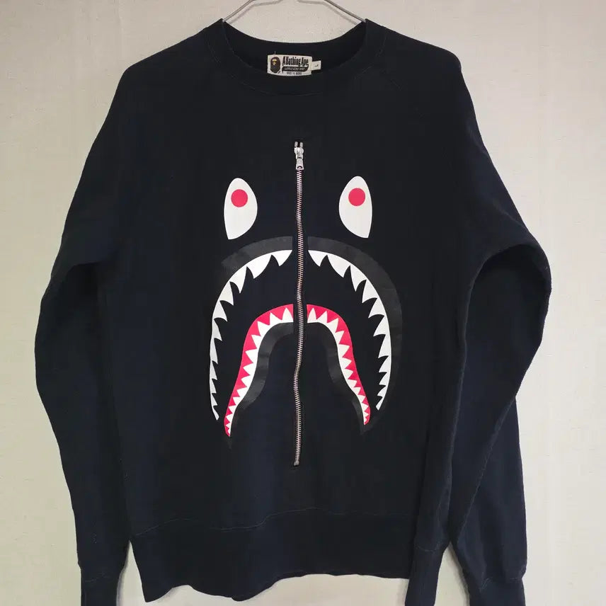 [BUNJANG] BAPE Shark Zipper Sweatshirt / [L] 베이프 샤크 지퍼 맨투맨