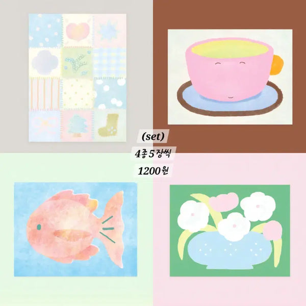 [BUNJANG] Greenie Everyday Memo Pad Set / (4종 set) 그리니에브리데이 떡메모지 떡메띵 떡메소분