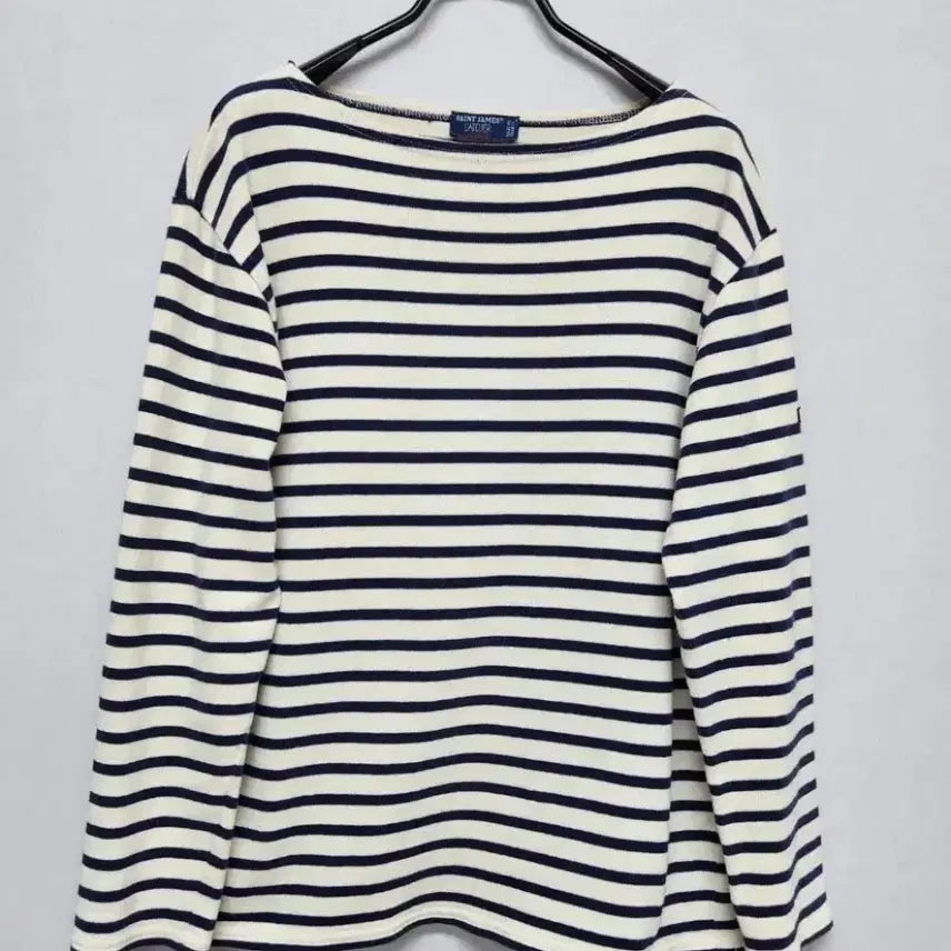 [BUNJANG] Saint James Women's T-Shirt Navy/Ivory Size 36 (55) / 세인트제임스 여성 티셔츠 36(55)사이즈