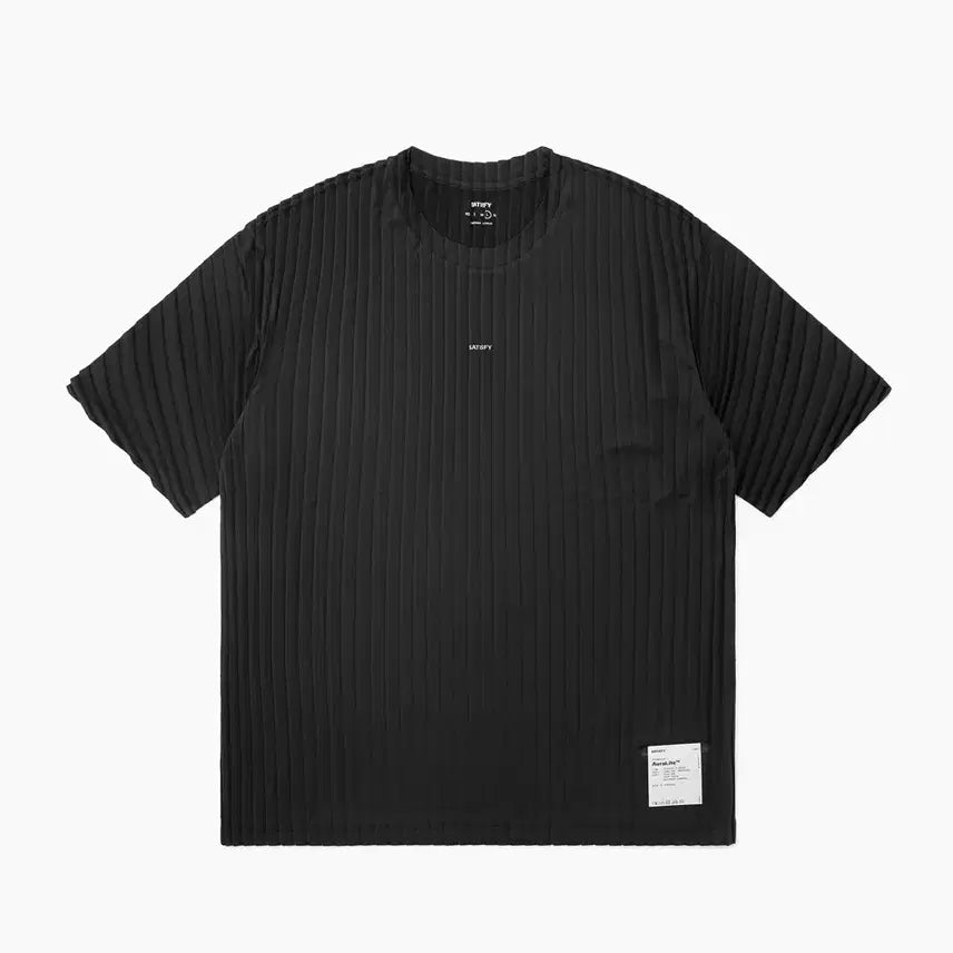 [BUNJANG] Satisfyer Auralite Pleated T-Shirt Black (M) / 새티스파이 auralite pleated t shirt black (M)