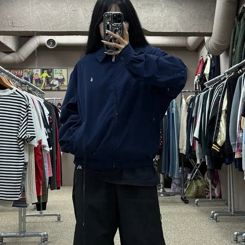 [BUNJANG] Polo Ralph Lauren Harrington Jacket Navy / 폴로 랄프로렌 해링턴 자켓 네이비 S206