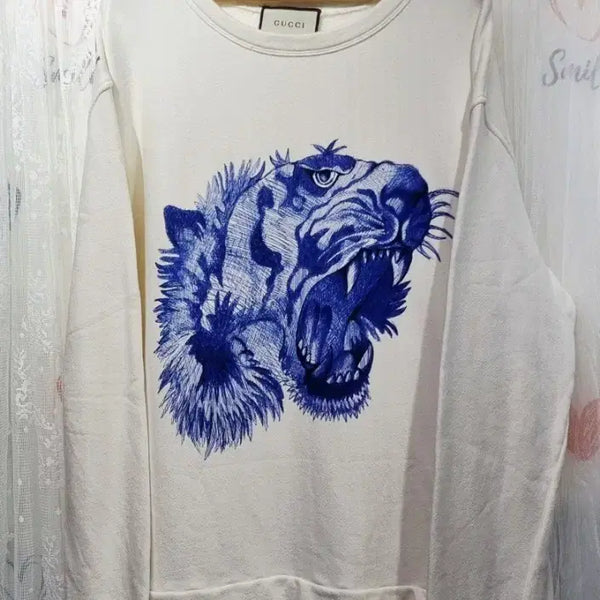 [BUNJANG] Gucci Blue Tiger Sweatshirt / 정품) 구찌  블루 타이거 스웨트셔츠