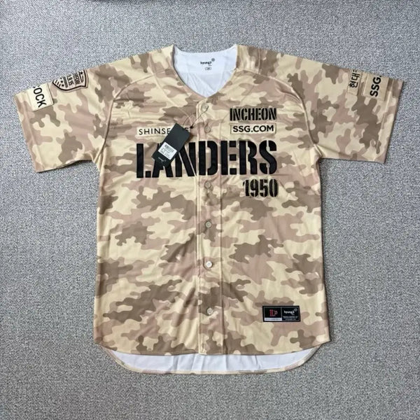 [BUNJANG] SSG Landers Camo Baseball Jersey Size 110 / [정가 9만 5천원 새상품] SSG 랜더스 카모 유니폼