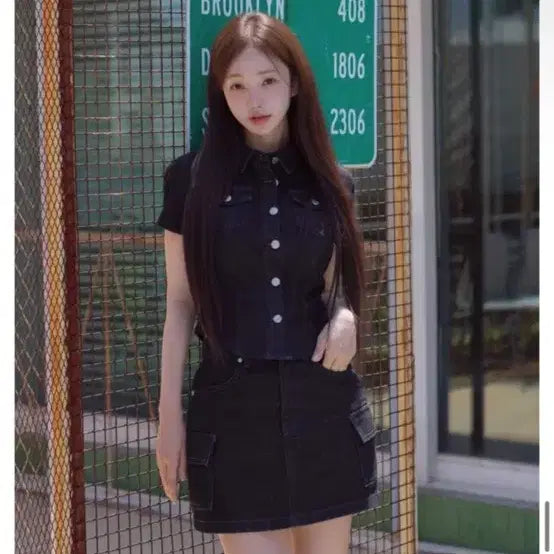 [BUNJANG] Kaindami Denim Shirt and Skirt Set (Raw Indigo) / 카인다미 데님 셔츠 스커트 셋업 생지색상