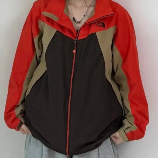 [BUNJANG] The North Face Windbreaker Jacket Orange / 노스페이스 바람막이 자켓 오렌지