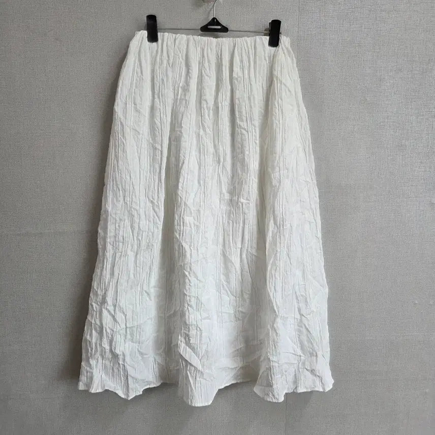 [BUNJANG] IRVINE Women's Banding White Full Long Skirt / IRVINE 여성 밴딩 화이트 풍성 롱 스커트 F  JJ3536