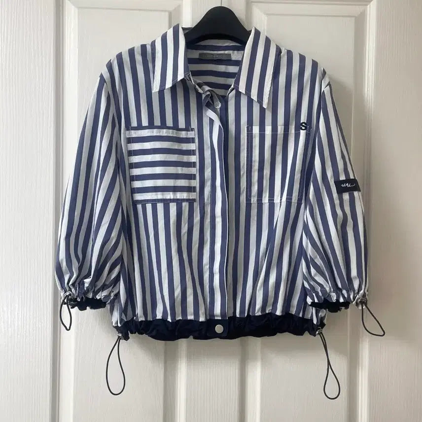 [BUNJANG] LeNic & McCoy Striped Shirt Blouse / 스트링 배색 스트라이프 셔츠 블라우스 F~통통66