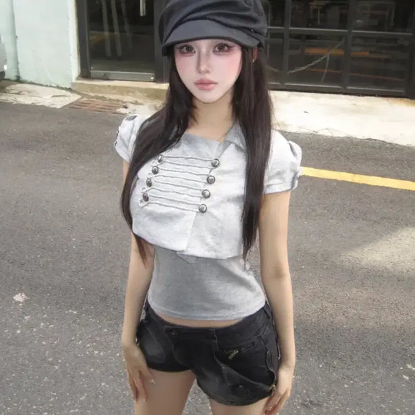 [BUNJANG] Elua Napoleon Chain Bolero Layered Set / 엘루아 나폴레옹 체인 볼레로 레이어드 세트