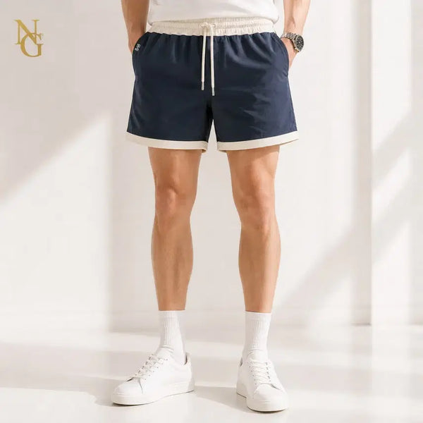 [BUNJANG] Brunello Cucinelli Logo Embroidered Swim Trunks Shorts Navy Size 50 (34) / [정품/미착용] 브루넬로 쿠치넬리 로고 자수 수영복 스윔수트 숏팬츠 50 / 34