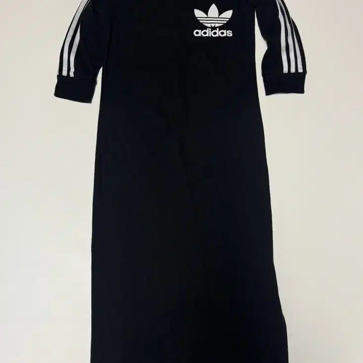 [BUNJANG] Adidas Firebird Logo 3-Stripes Long Dress Black XS / 여성 아디다스 파이어버드 로고 삼선 롱 원피스 블랙 Xs