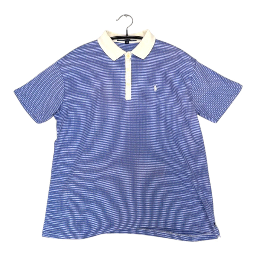 [BUNJANG] Ralph Lauren Golf Blue Pattern Short Sleeve Polo Shirt Size 95 / 랄프로렌 골프 Ralph lauren golf 블루 패턴 반팔 카라티 95