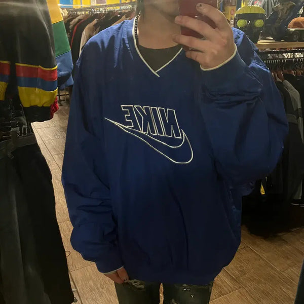 [BUNJANG] Nike Vintage Warm-Up Jacket Blue XL / [HI] 빈티지 나이키 웜업 블루