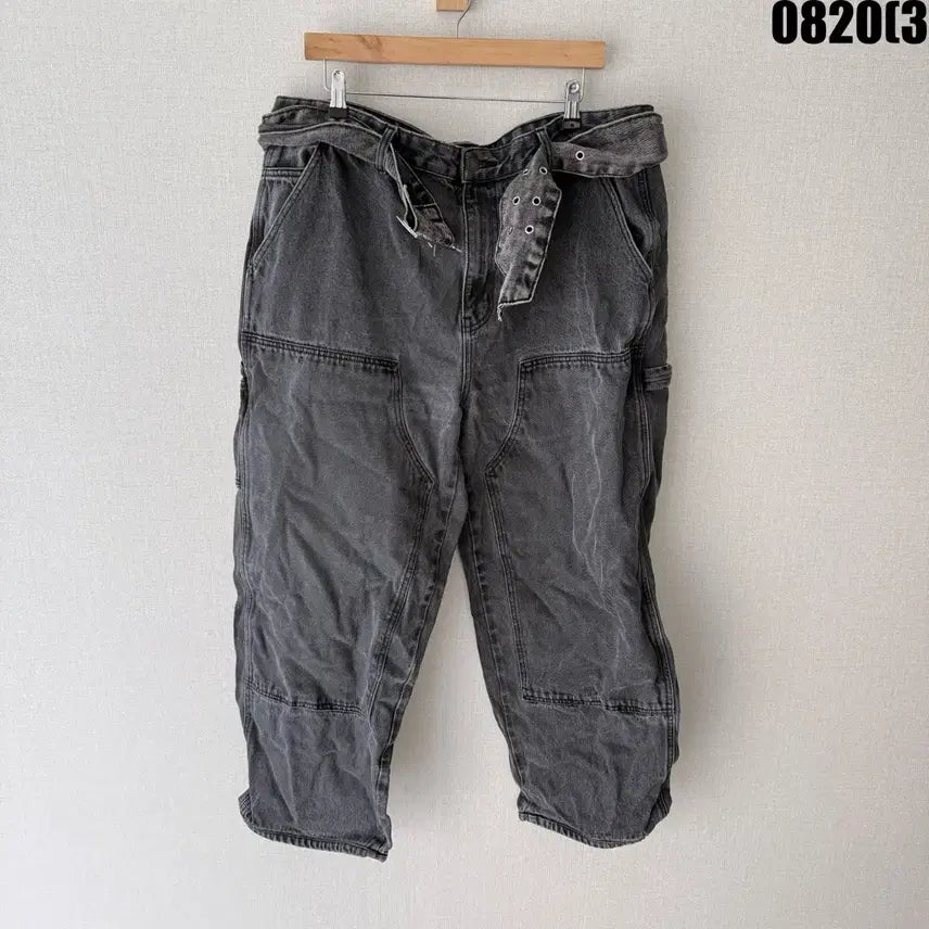 [BUNJANG] Musinsa Standard Washed Black Pants / 무신사스텐다드 워시드 블랙 팬츠 40