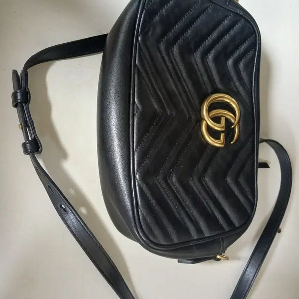 [BUNJANG] Gucci Matelasse Mini Shoulder Bag Black / 구찌 마몽 마틀라세 숄더백 블랙미니