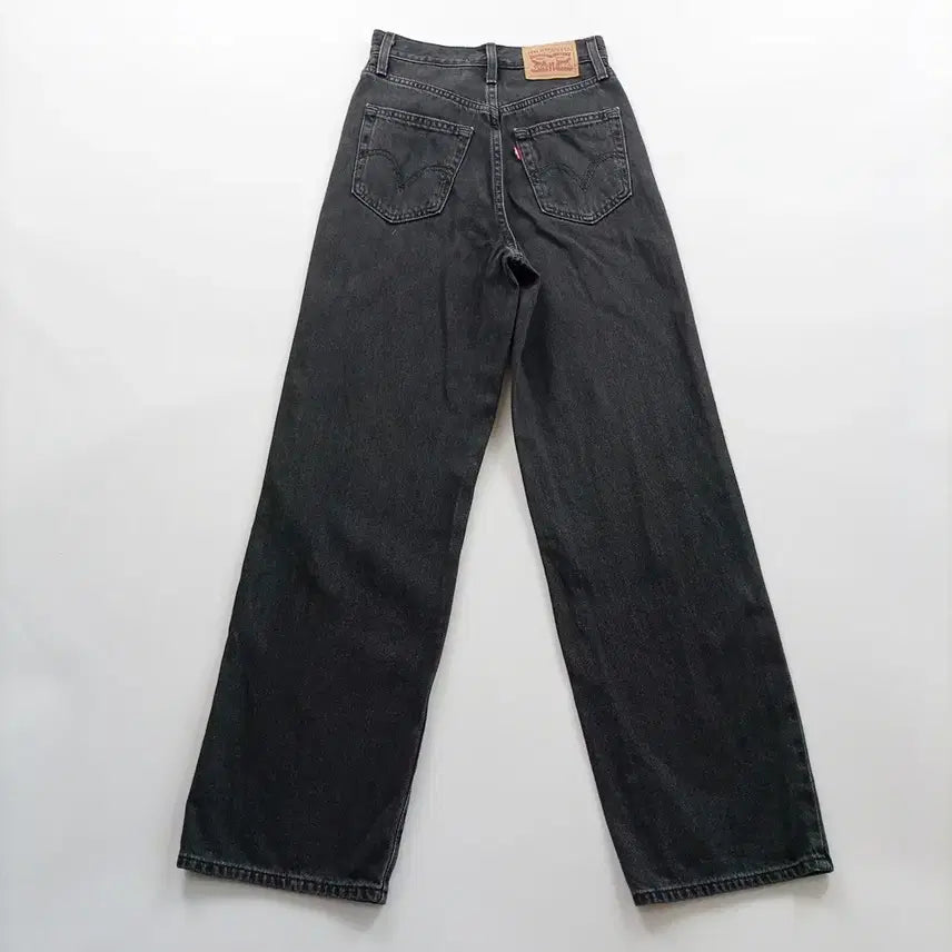 [BUNJANG] Levi's Black Denim Straight Leg Retro Jeans (Size 23) / 리바이스 청바지 사이즈23 일자 흑청 레트로 여자 데님팬츠 B1742