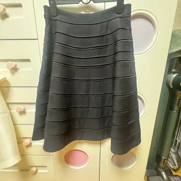 [BUNJANG] Black Linen Midi Skirt - Size 55 / 린 스커트 55