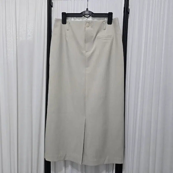 [BUNJANG] Beige High-Waist Skirt M Size / 베이지 하이웨스트 스커트 m 새상품