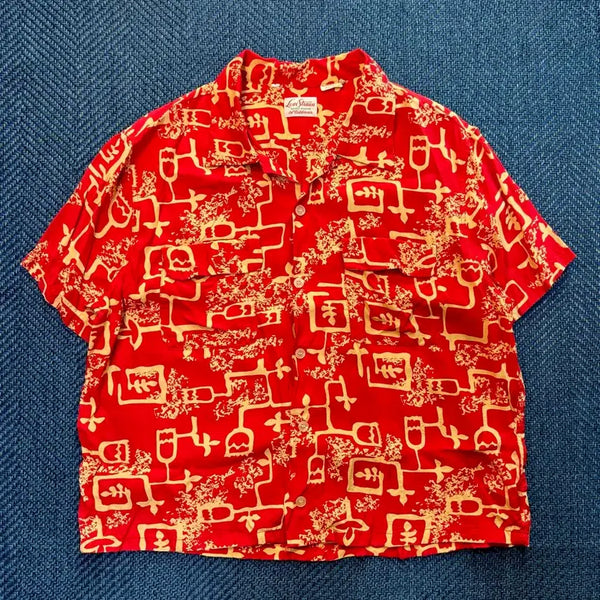[BUNJANG] LVC 1940s Rayon Open Collar Hawaiian Shirt / LVC 1940s 레이온 오픈카라 하와이안셔츠