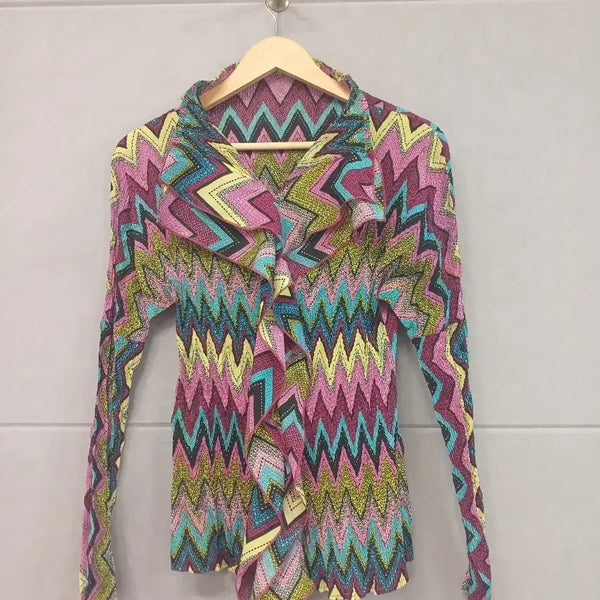 [BUNJANG] Pleats Zigzag Cardigan (Free Size) / *플리츠  지그재그 가디건(프리)