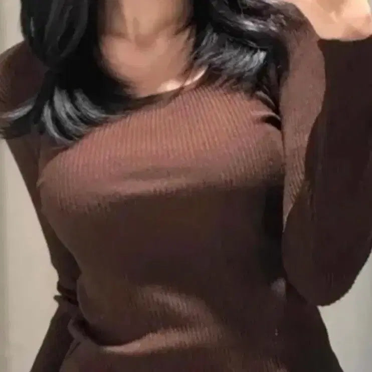 [BUNJANG] Lovely Modern Brown Knit / 러블리 모던 브라운 니트