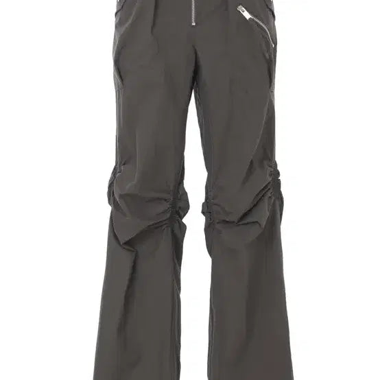 [BUNJANG] nache Exposure Zip Detail Pants Charcoal Unisex / 제품사진ㅇ)nache 나체 차콜 바지 EXPOSURE ZIP DETAIL PANTS (UNISEX) CHARCOAL
