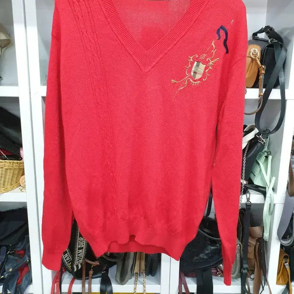 [BUNJANG] Burberry Vintage V-Neck Knit L / 버버리 빈티지 브이넥 니트 L