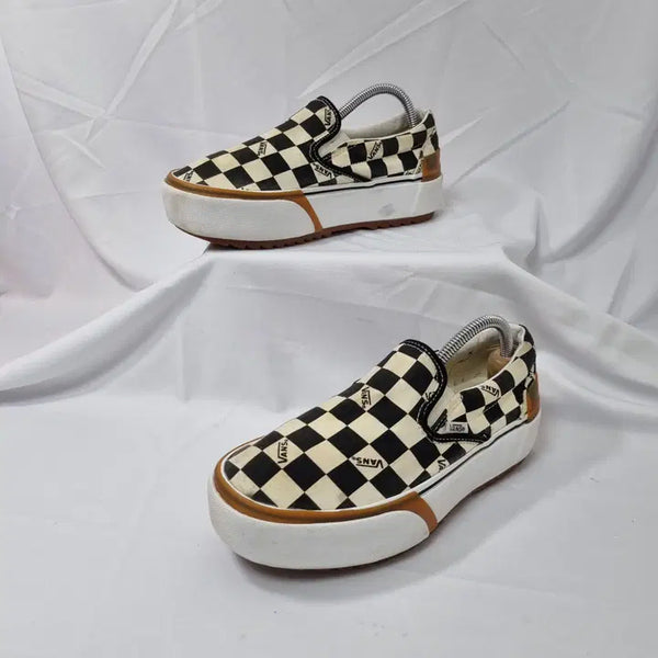 [BUNJANG] DooHa Vintage Vans Stacked Checkerboard Platform Slip-On / 두하빈티지 240 반스 스택드 체커보드 플랫폼 슬립온