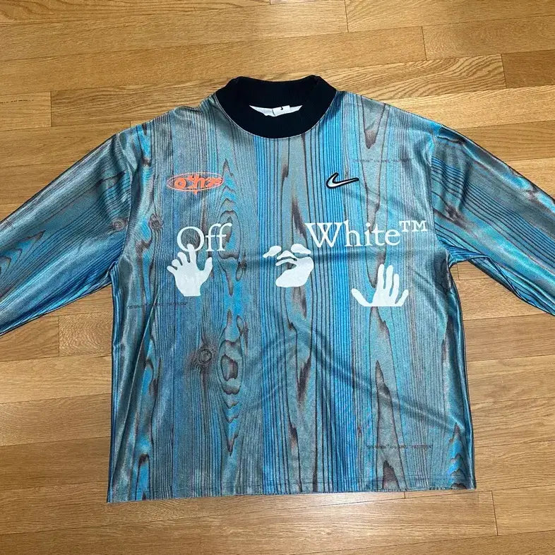 [BUNJANG] Nike x Off-White Long Sleeve T-Shirt Blue / 나이키 x 오프화이트 긴팔 티셔츠 블루