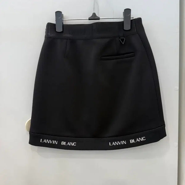 [BUNJANG] Lanvin Blanc Black Lettering Mini Skirt / 랑방 블랑 블랙 스커트