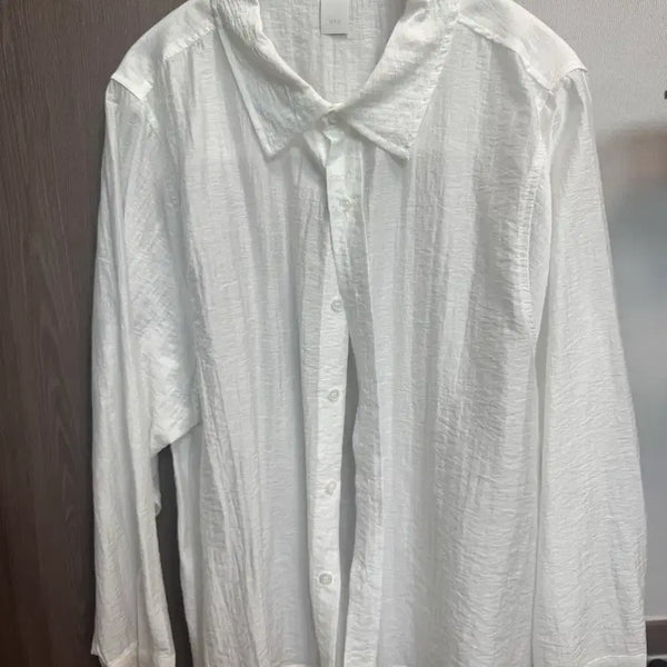 [BUNJANG] Ecrus Pearl Shirt Ivory / [새상품] 에크리스 펄셔츠 아이보리