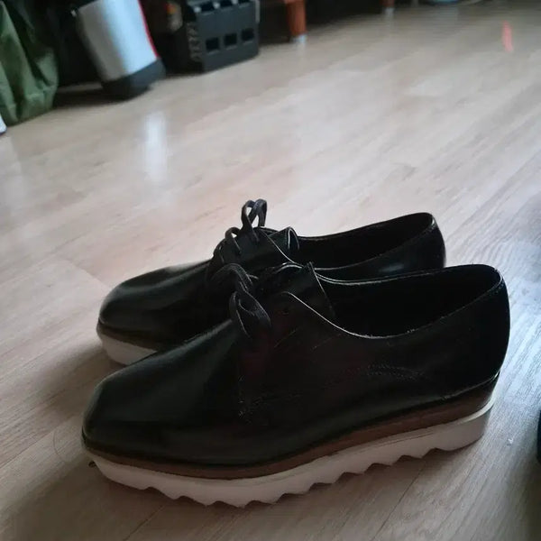 [BUNJANG] JILLSTUART New York Black Enamel Platform Shoes / 질스튜어트 뉴욕 블랙 에나멜 플랫폼 슈즈 230