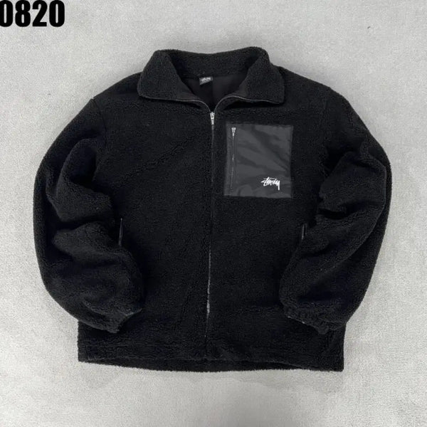 [BUNJANG] Stussy Fleece Zip-Up Jacket Black 2XL / 스투시 플리스 집업 자켓 블랙 2XL
