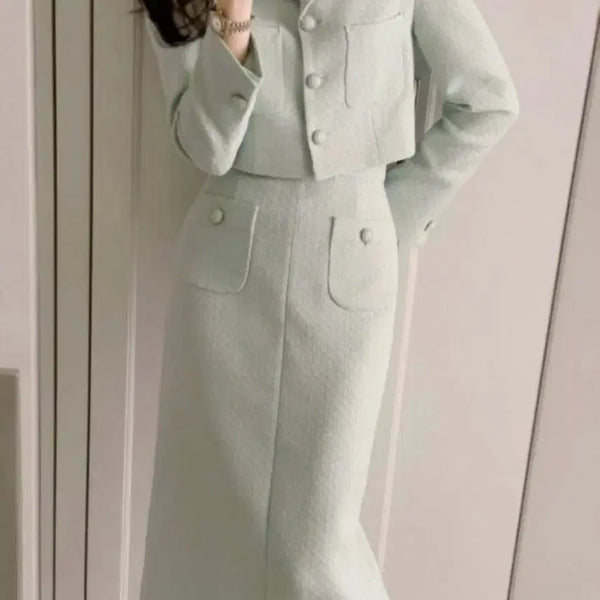 [BUNJANG] Jisoo Daum Two-Piece Suit Set / 지수다움 투피스