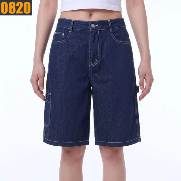 [BUNJANG] Indigo Bermuda Shorts with Banding / 30 밴딩 인디고 버뮤다 팬츠