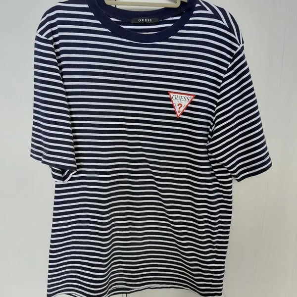[BUNJANG] Guess Striped Short-Sleeve T-Shirt Set / 게스 스트라이프 반팔 티셔츠 2종 일괄