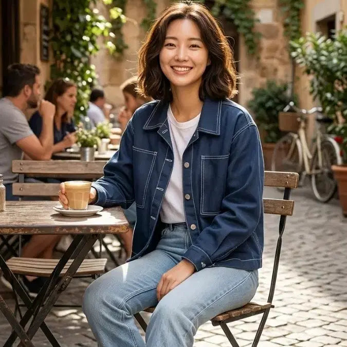 [BUNJANG] Women's Blue Denim Jacket / 데님 자켓 블루