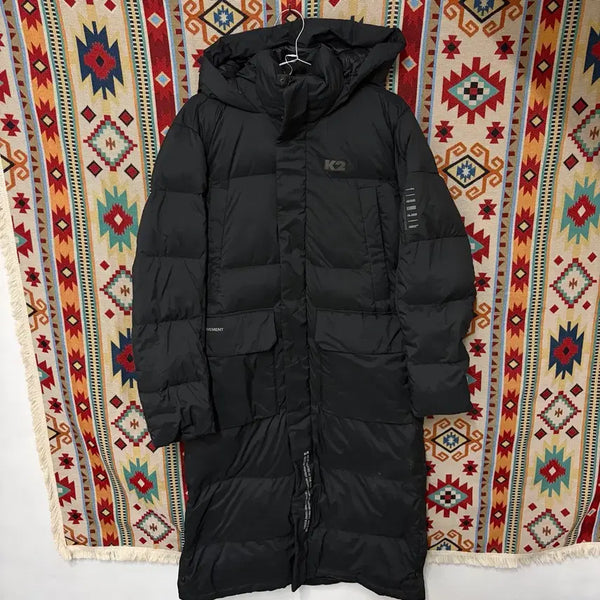 [BUNJANG] K2 Men's Premium Goose Down Hooded Long Padding M / K2 케이투 남성 프리미엄 구스다운 후드 롱패딩 M