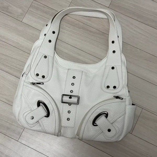 [BUNJANG] Y2K White Shoulder Bag / Y2K 화이트 숄더백