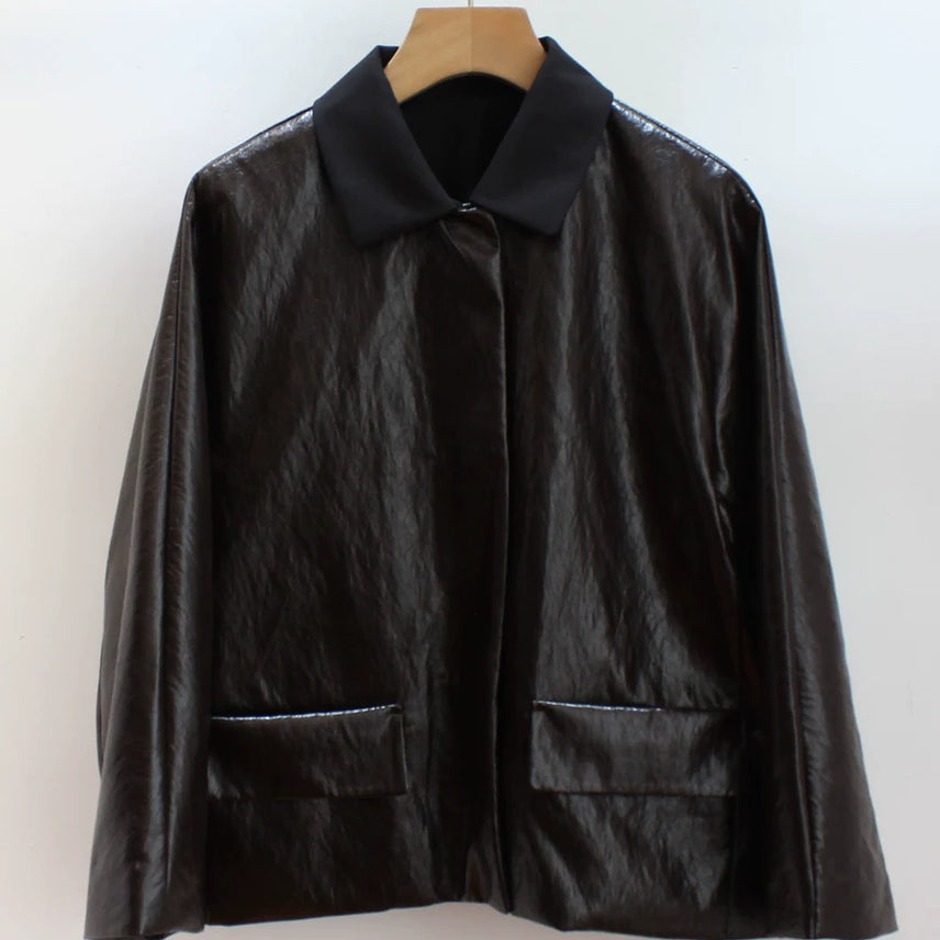 [BUNJANG] LBM Leather Jacket / 르 베 이 지 가죽쟈켓