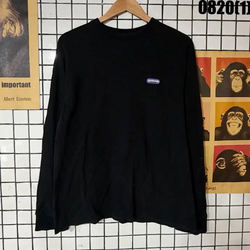 [BUNJANG] Outdoor Logo Sweatshirt - Black (Size S) / 맨투맨 S 0820